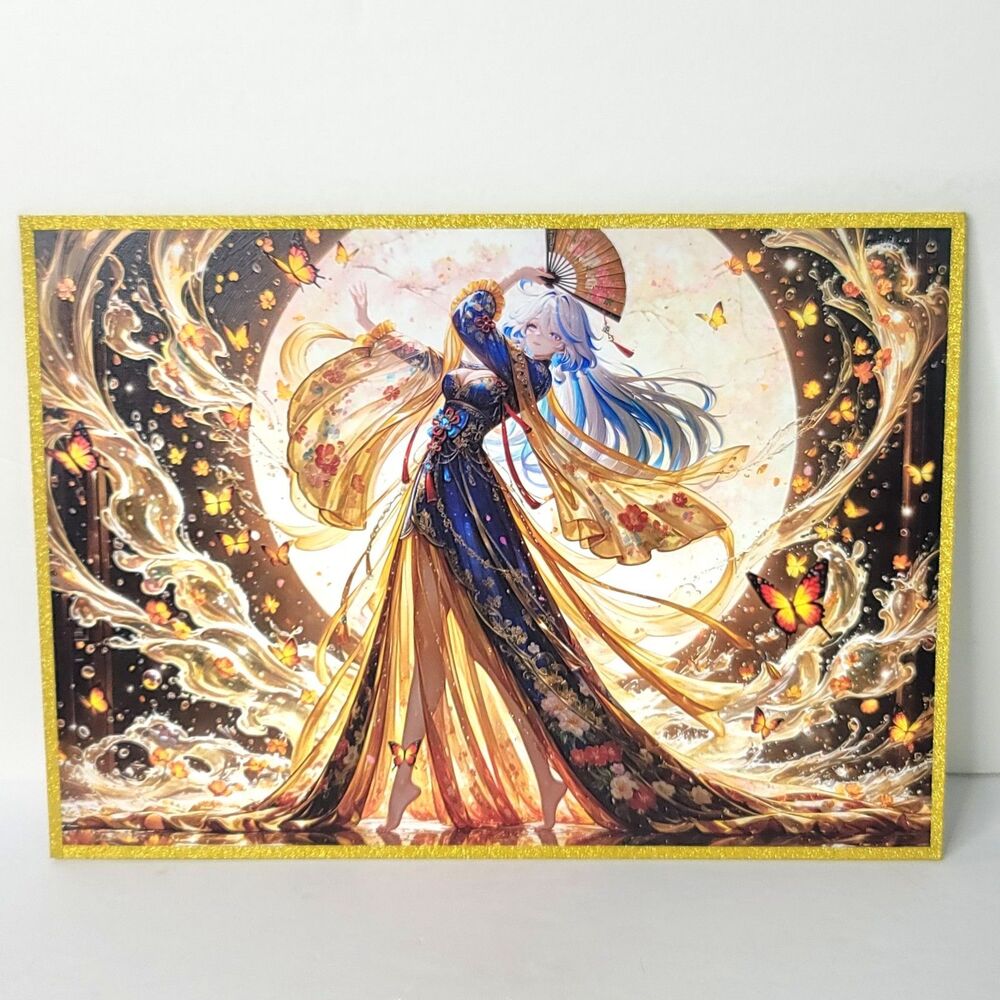 Furina Moonlight Limited 25/28 Waifu Card Anime Girl Wall Art Oversized Board A4